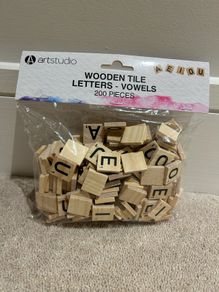 Wooden Tile Craft Letters