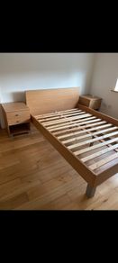 bed and 2 lockers