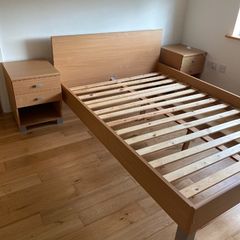 bed and 2 lockers