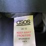 ASOS structured blue and white strapless dress Image 4