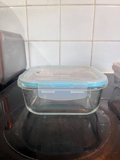3 Glass Food Storage Containers with Lids