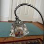 Chrome table lamp with crystal-style shade Image 2