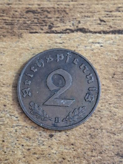 German Empire, Germany, 2 Reichspfennig 1938 B - free standard postage
