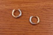 Pretty gold/silver loop earrings (fashion jewellery)