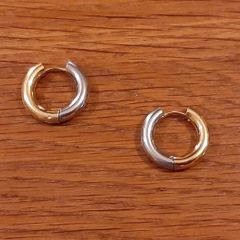 Pretty gold/silver loop earrings (fashion jewellery)