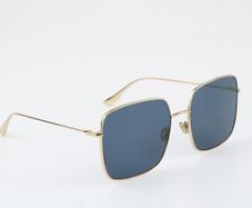 CHRISTIAN DIOR LKSA9 CD logo gold trim light blue square frame sunnies
