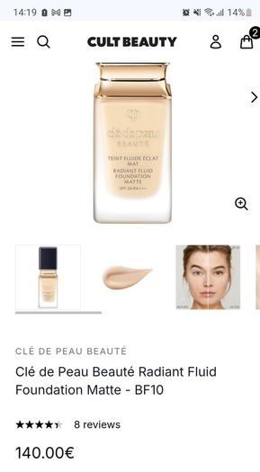 Cle de Peau Radiant Fluid Foundation Matte - shade BF10 Light Buff