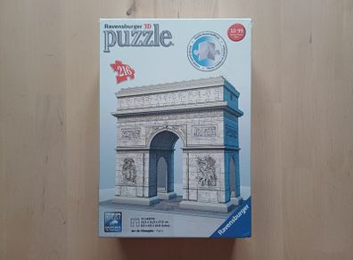 Ravensburger Arc de Triomphe Paris 3D Jigsaw Puzzle 216 Pieces NEW SEALED