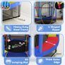 4.6FT Kids Trampoline for Toddlers Outdoor Indoor w/Enclosure Net, Steel Frame, for Ages 3-6 Years Image 5