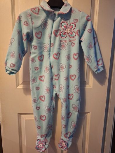 SALE!  Blue Floral Sleep Suit for 2-3 year olds