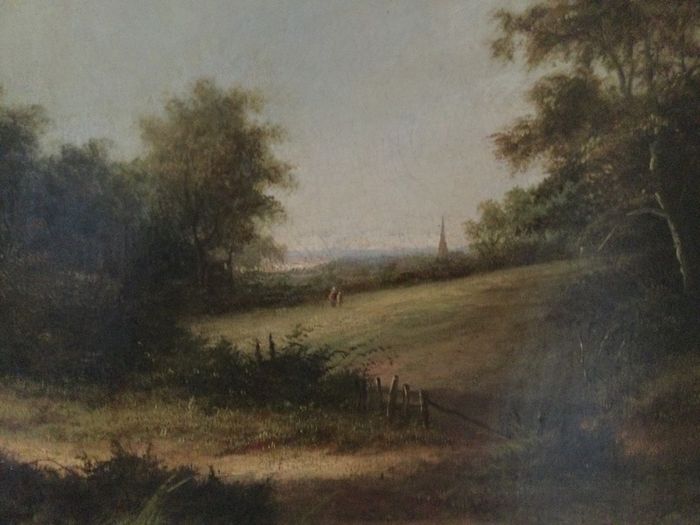 Art - Antique Oil on Canvas 19th Cent. ( R. Percy) ( Reduced)
