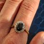 Vintage 18 ct gold Diamond Sapphire ring size R1/2 Image 3