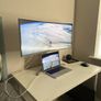 Lg 34 inch ulta wide monitor. With table included.and BachMann extension adapter. Image 2