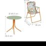 Picnic table,Kids table set. Outdoor furniture set. Kids camping set. 4-Piece set: Kids ensemble with 2 folding chairs, table and parasol Image 3