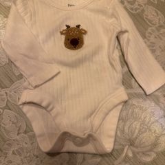 baby Christmas newborn body long sleeve vest Santa's little helper