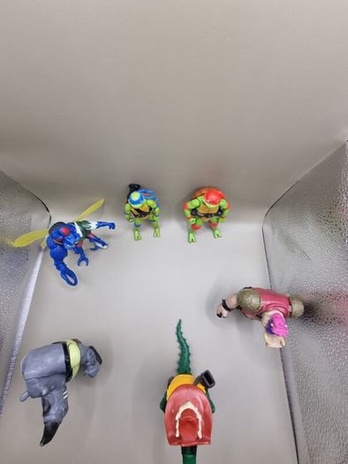 Collection of Playmates Teenage Mutant Ninja Turtles Mayem figures.