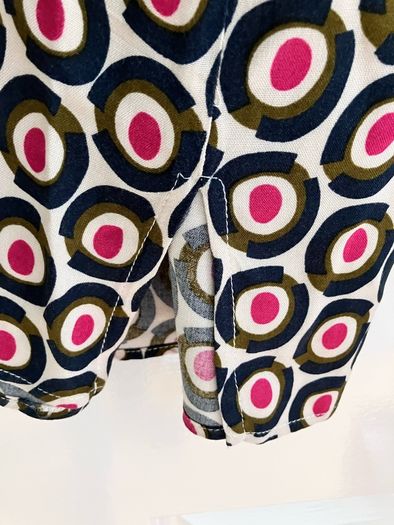 Size 12/14 Navy & Cream Dress by Milano, Italy