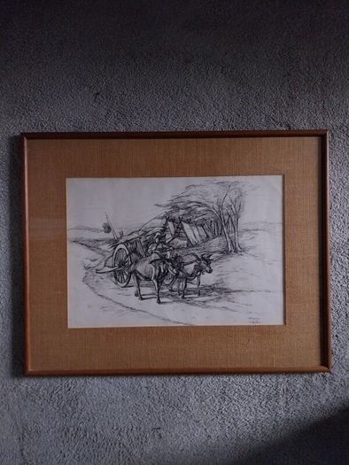 Vintage artwork and frames