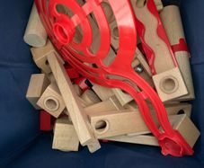 wooden marble run