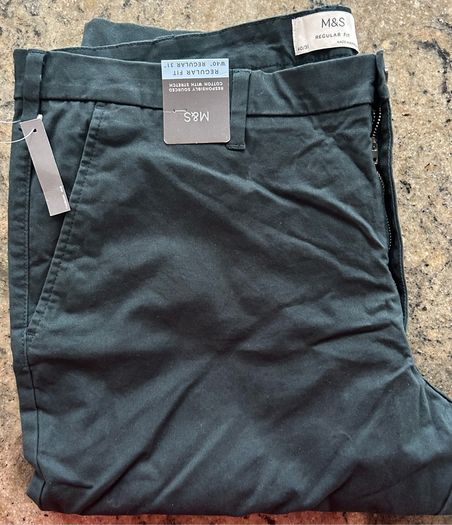 Marks and Spencer Teal Chinos