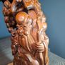 Chinese Wood Carving Qing Large 35cm Image 5
