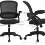 NEW SALE | Desk Chair Office Chairs 90Degree Flip-up Armrest Ergonomic Computer Chair Height Adjustable 360 Degree Image 4