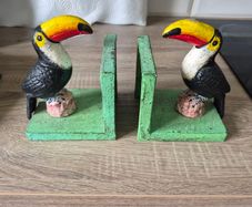 Antique Guinness Toucan book ends
