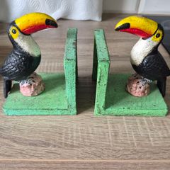 Antique Guinness Toucan book ends