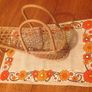Vintage Retro Wicker Wine Serving Basket Image 7