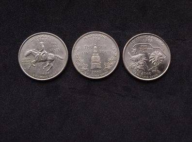 United States : (3) State Quarter Dollars