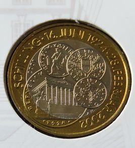 2002 Last of the Austrian schilling era BUNC | Austria 50 Schilling coincard