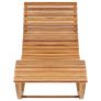 Rocking Sunlounger Solid Teak Wood Image 2