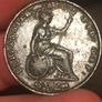 1854 half penny Victoria Image 2