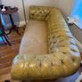 Antique Leather Chesterfield Sofa Couch - Needs Repair Image 2