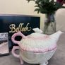 Rare Neptune Pink Tea for one set 2011 Belleek Masterpiece collection Image 5