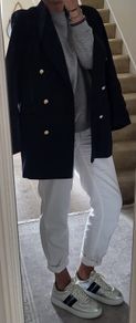 GINA Vintage Navy Blazer Sz 14UK (Fit 12-16)