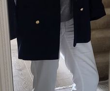 GINA Vintage Navy Blazer Sz 14UK (Fit 12-16)
