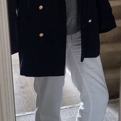 GINA Vintage Navy Blazer Sz 14UK (Fit 12-16)