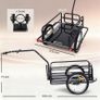Bike Cargo Trailer Bicycle Cargo Storage Cart w/ Hitch Cycling Camping Luggage Storage Carrier Transport Steel Image 2