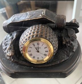 Bronze Golf Kit Clock