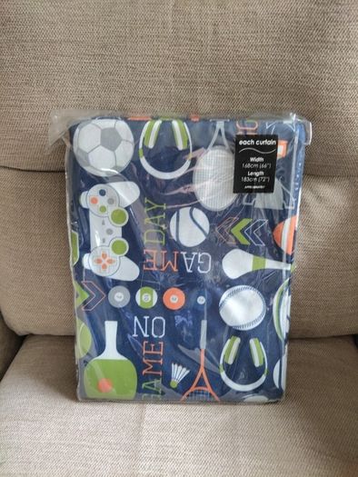 Sports Kids Darkening Black out  Curtains Great For Summer