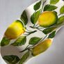 Italian Ceramic - Deep Oval Tray/ Bowl- Fruit Bowl with Lemons, hand painted Image 3
