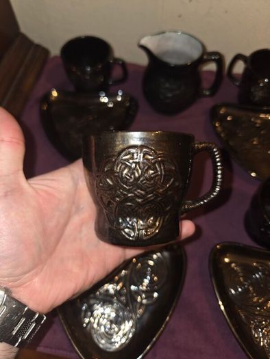 Vintage Cong Ware Co Mayo 9 Piece Tea Set - Book of Kells Design
