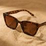 Cat eye tortishell sunglasses Image 3