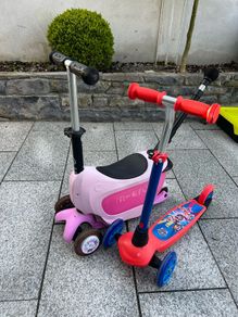 micro scooter & paw patrol scoote
