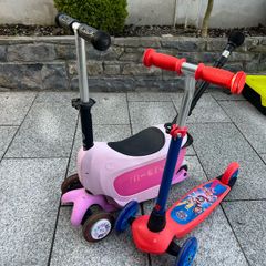 micro scooter & paw patrol scoote