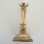 Vintage brass column candlesticks pair Image 2