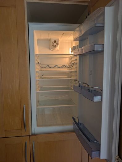 Entire Kitchen including Neff Double Oven, Integrated Fridge-Freezer, Bosch Dishwasher,  Faber Extractor fan, and Microwave.