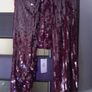 Wine/burgundy coloured sequined pants Image 3