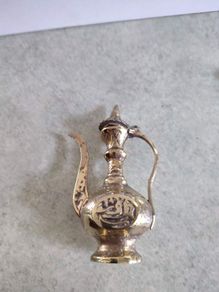 Vintage Miniature Heavy Arabic, Islamic, Ottoman, TURKISH Tea, Coffee Pot